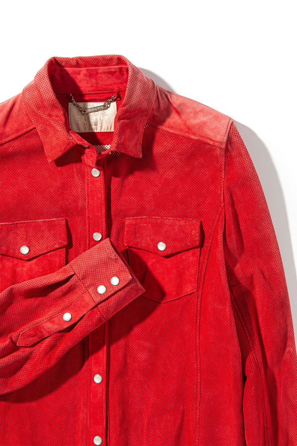 BG Perforated Snap Shirt | Samples - Ladies - Outerwear - Closeouts | Gollatti