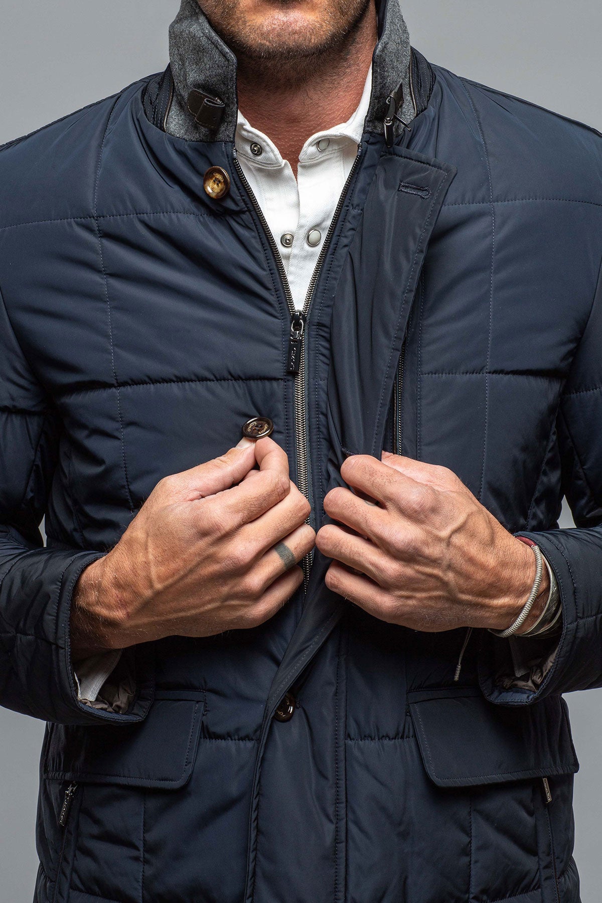 Edison Quilted Jacket Navy | Warehouse - Mens - Outerwear - Cloth | Gimo's