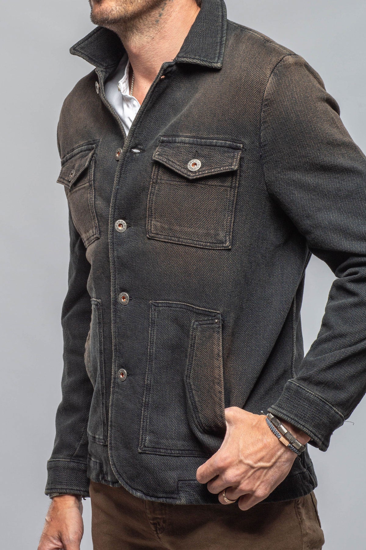 Teleria Zed Chase II Knit Jacket In Desert Mens - Outerwear - Overshirts