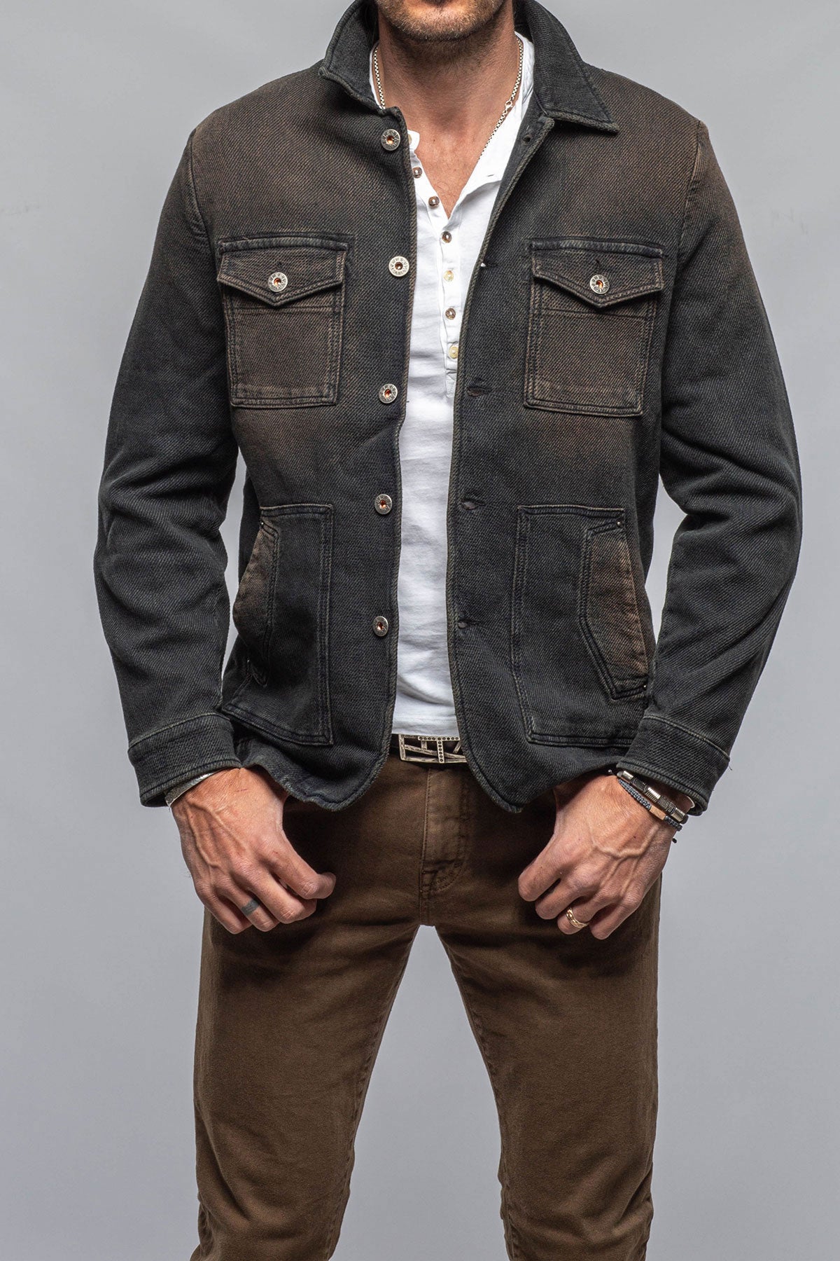 Teleria Zed Chase II Knit Jacket In Desert Mens - Outerwear - Overshirts