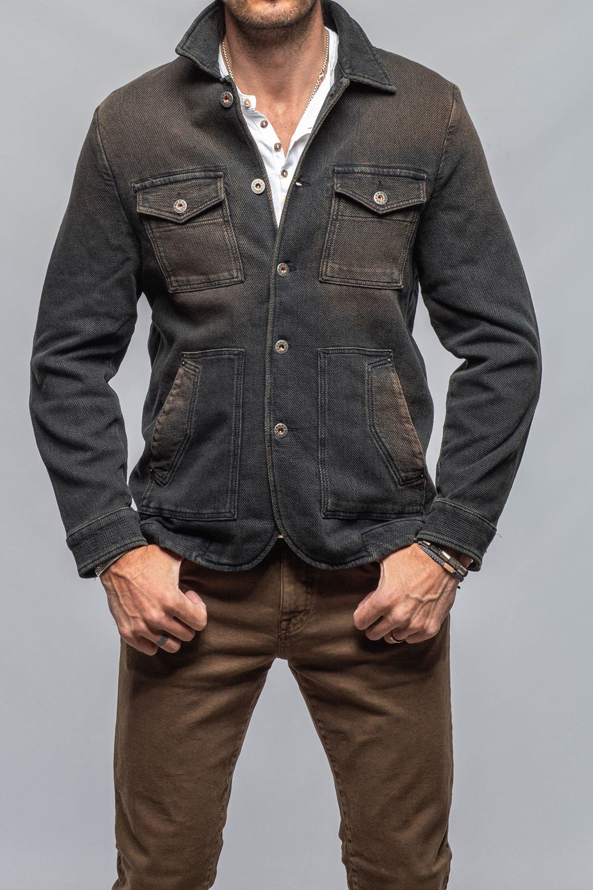 Teleria Zed Chase II Knit Jacket In Desert Mens - Outerwear - Overshirts