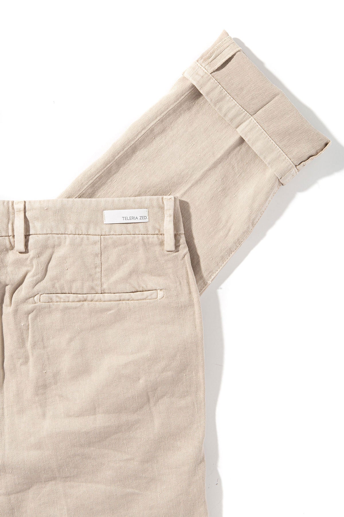 Teleria Zed Marks Trousers In Ecru Mens - Pants - 4 Pocket