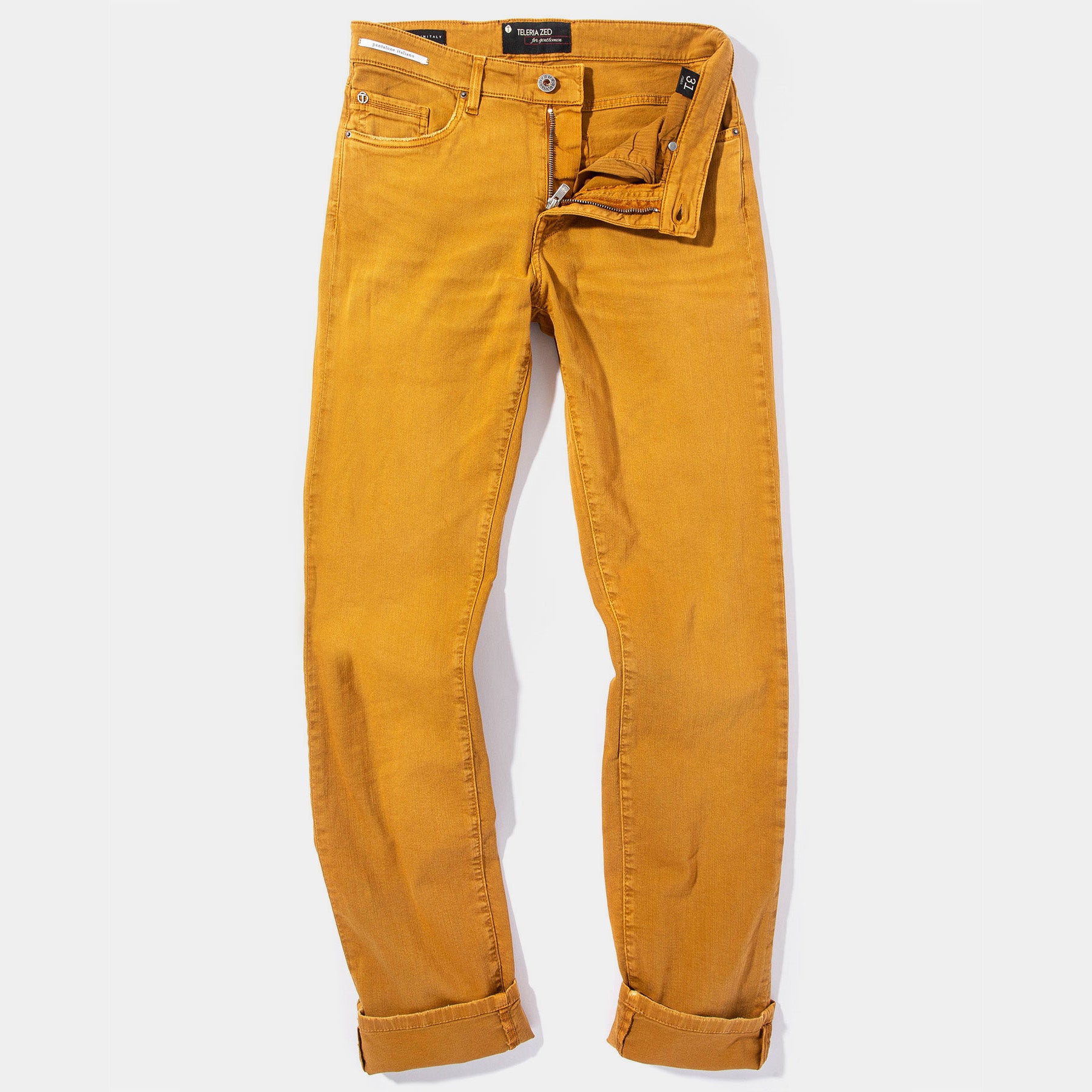 Teleria Zed Ouray 5-Pocket Stretch Twill in Curcuma Mens - Pants - 5 Pocket