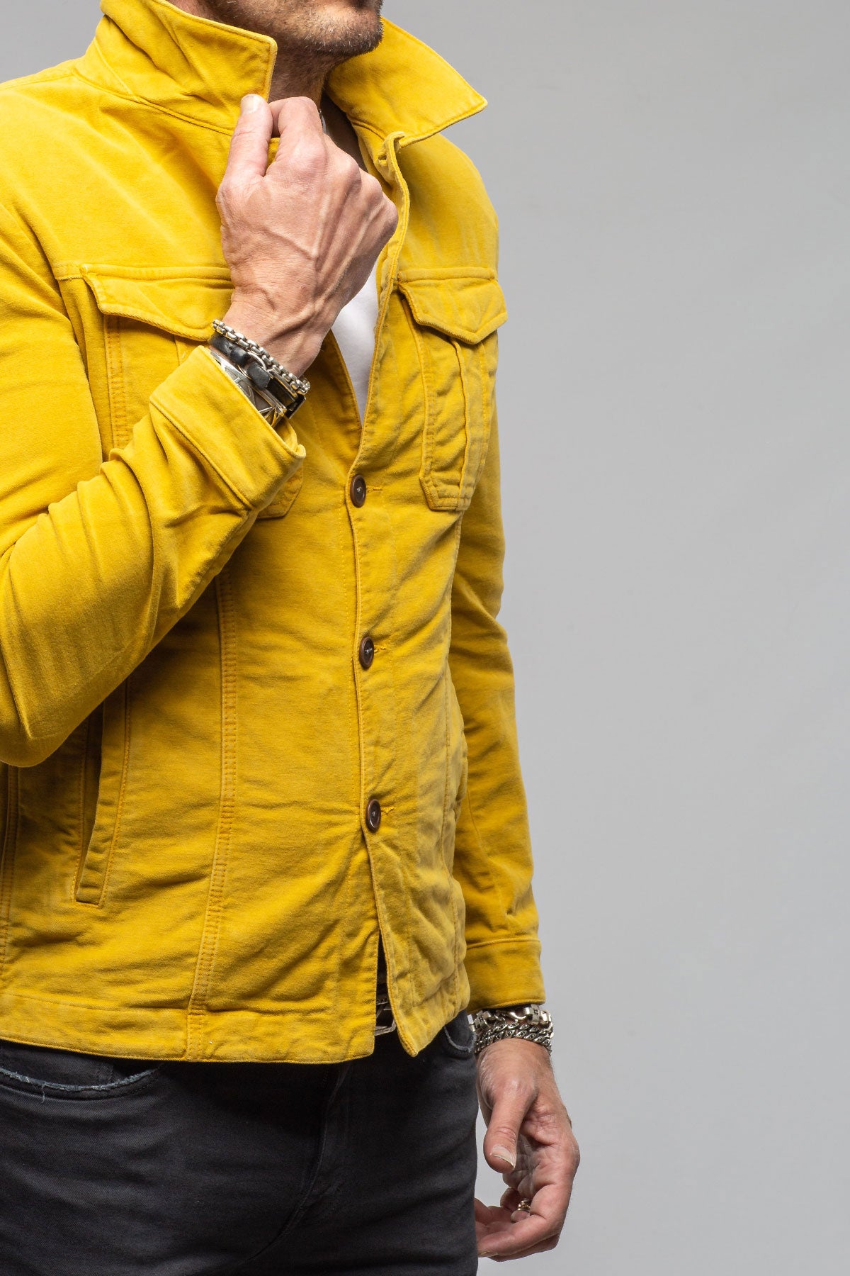 Trace Overdyed Moleskin Overshirt | Mens - Outerwear - Overshirts | Teleria Zed