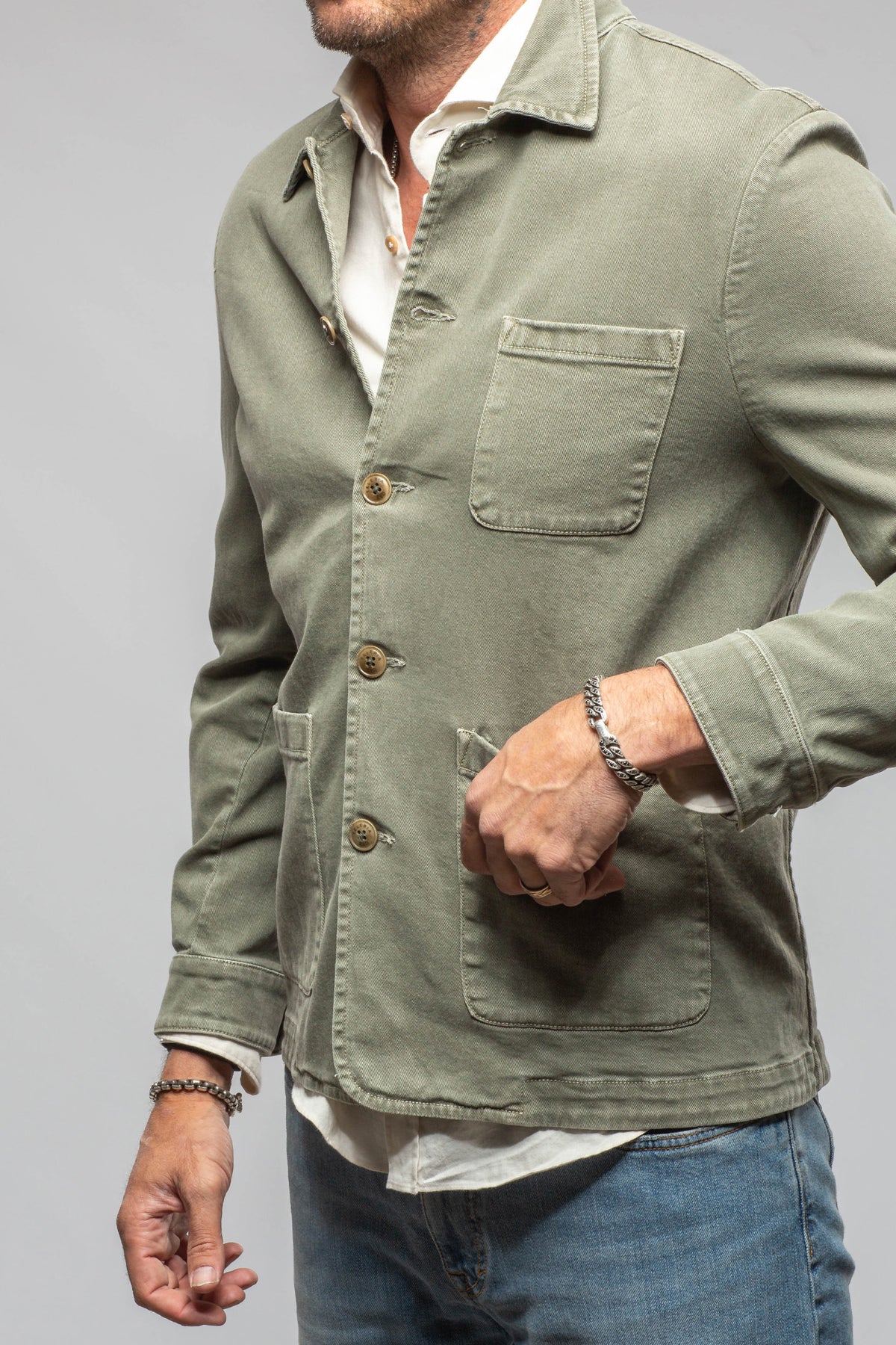 Teleria Zed Verona Garment-Dyed Jacket Mens - Outerwear - Overshirts