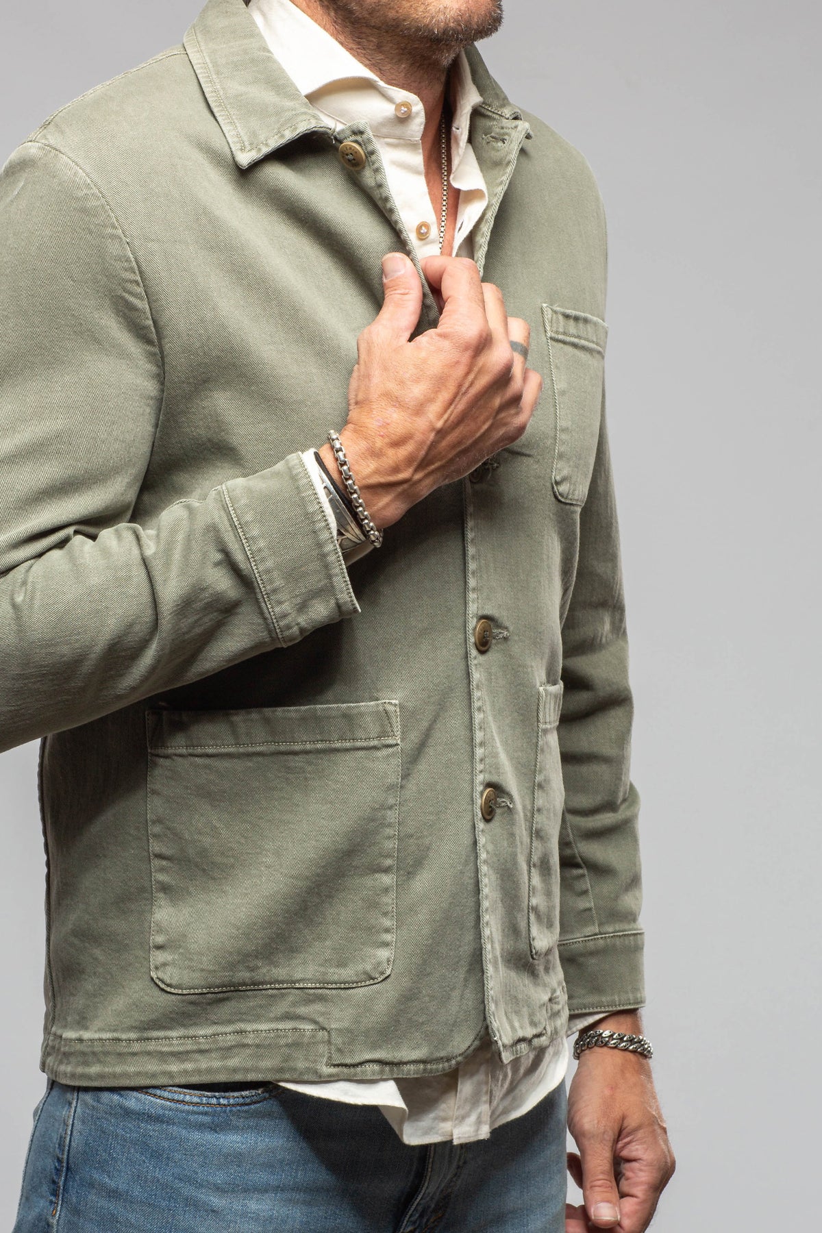 Teleria Zed Verona Garment-Dyed Jacket Mens - Outerwear - Overshirts