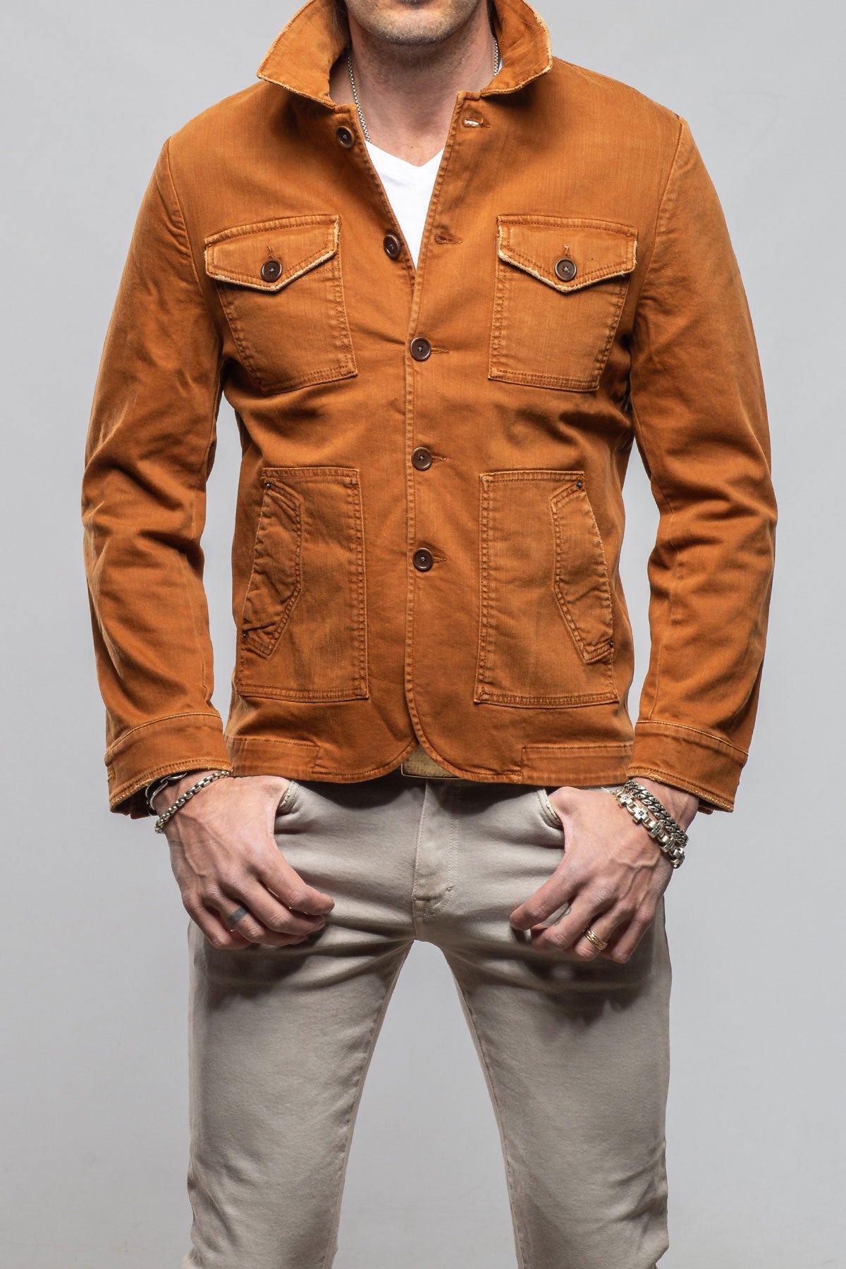 Teleria Zed Walker Jean Jacket In Mosto Mens - Outerwear - Overshirts