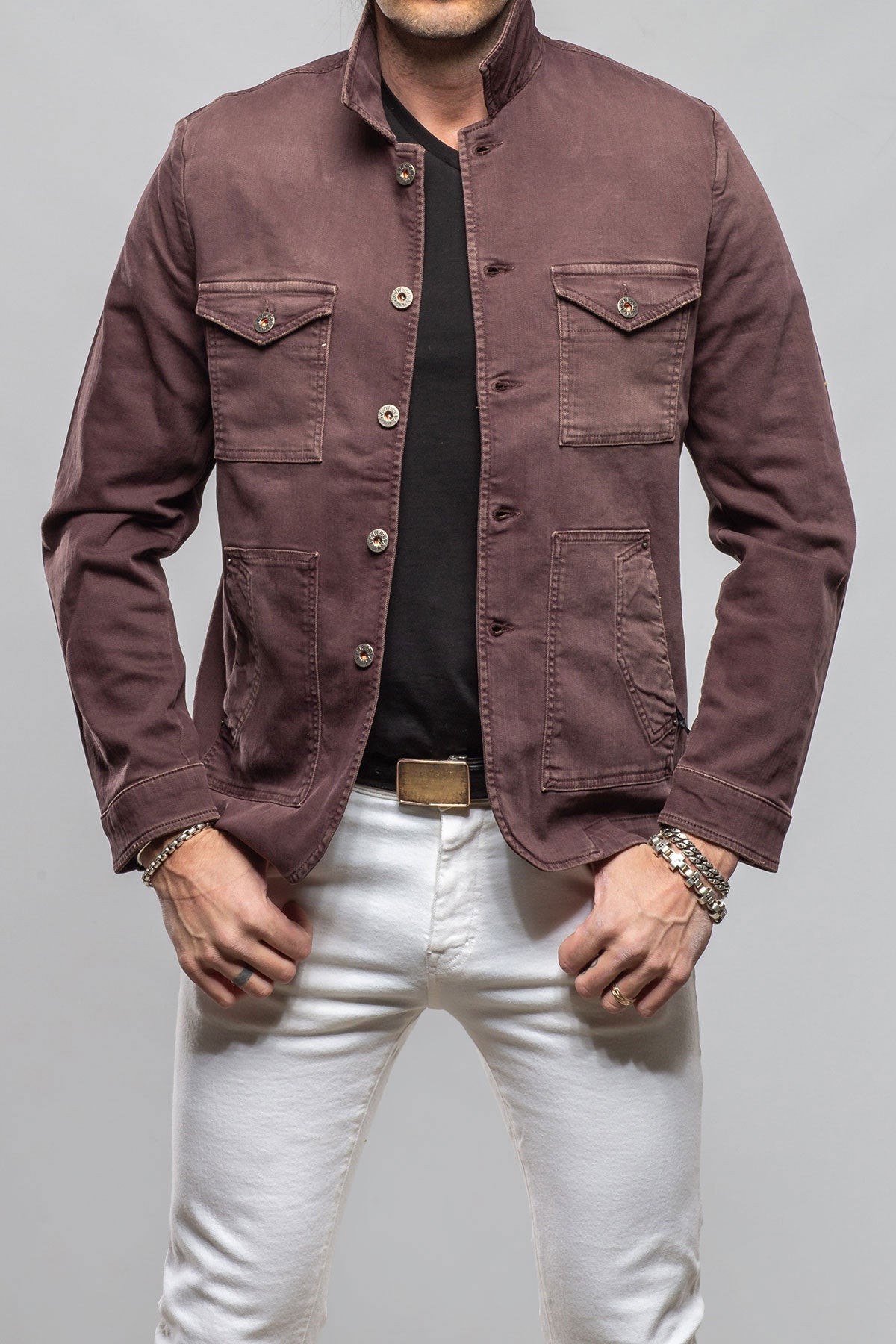 Teleria Zed Walker Jean Jacket In Mosto Mens - Outerwear - Overshirts