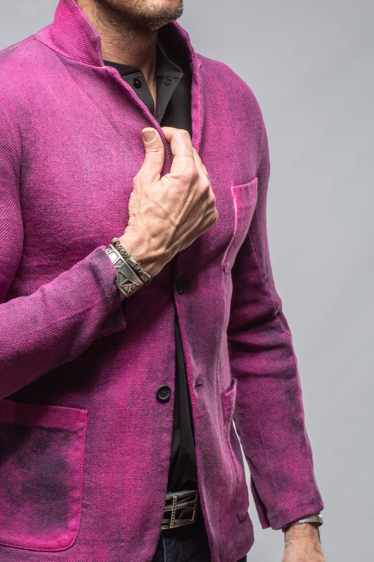 Chaya Painted Sport Coat In Fuschia Pink | Mens - Tailored - Sport Coats | Avant Toi