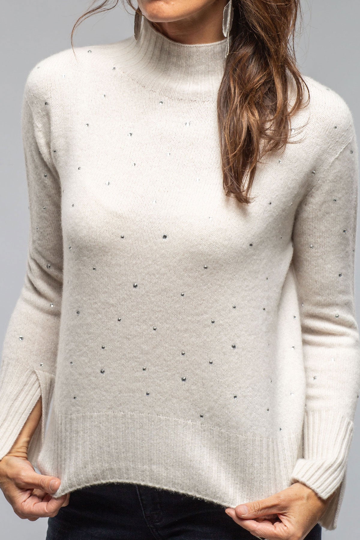 Apres Ski Cashmere Sparkle Sweater In Stucco | Ladies - Sweaters | Axels