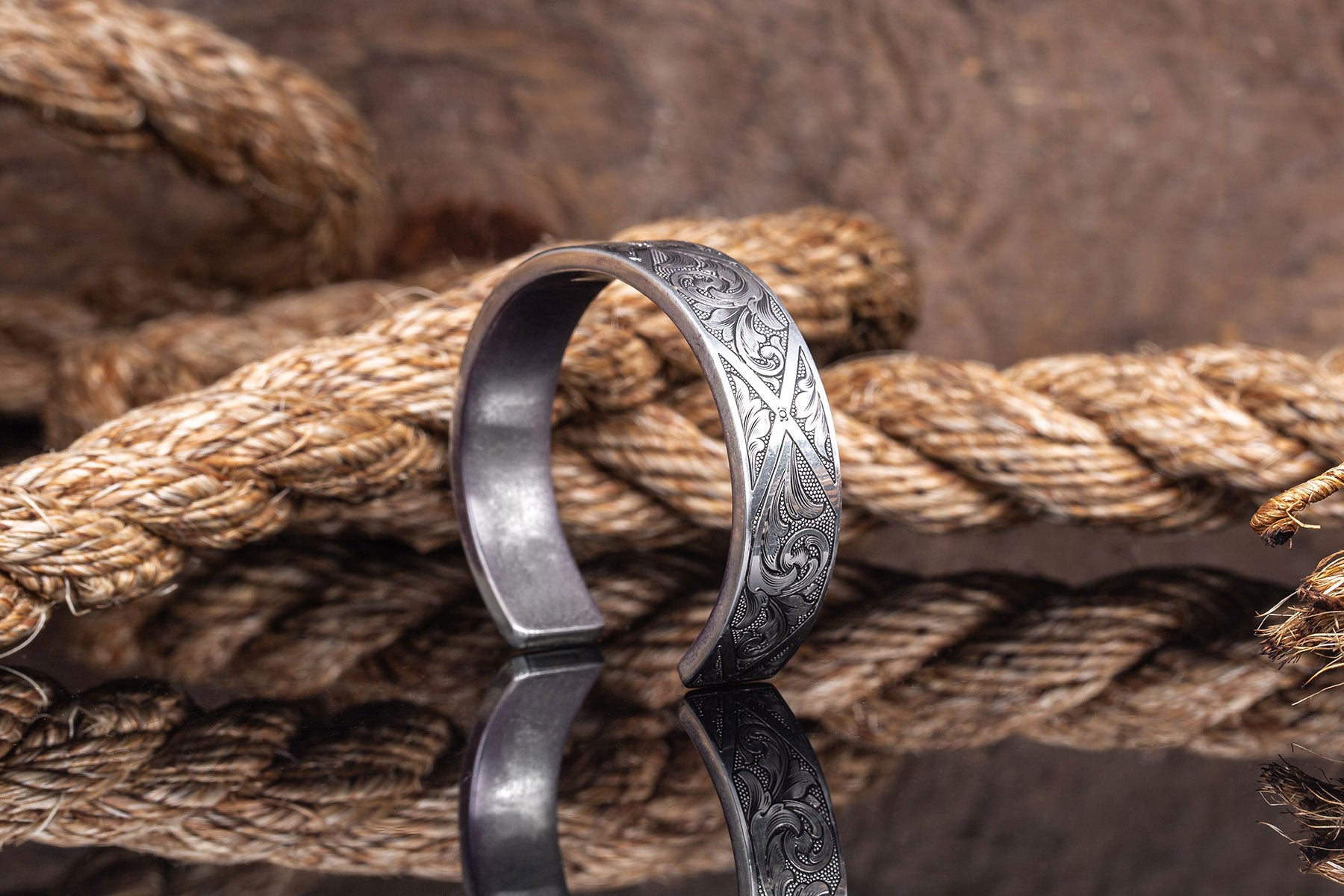 Alberta Engraved Bracelet | Mens - Accessories - Bracelets | Comstock Heritage