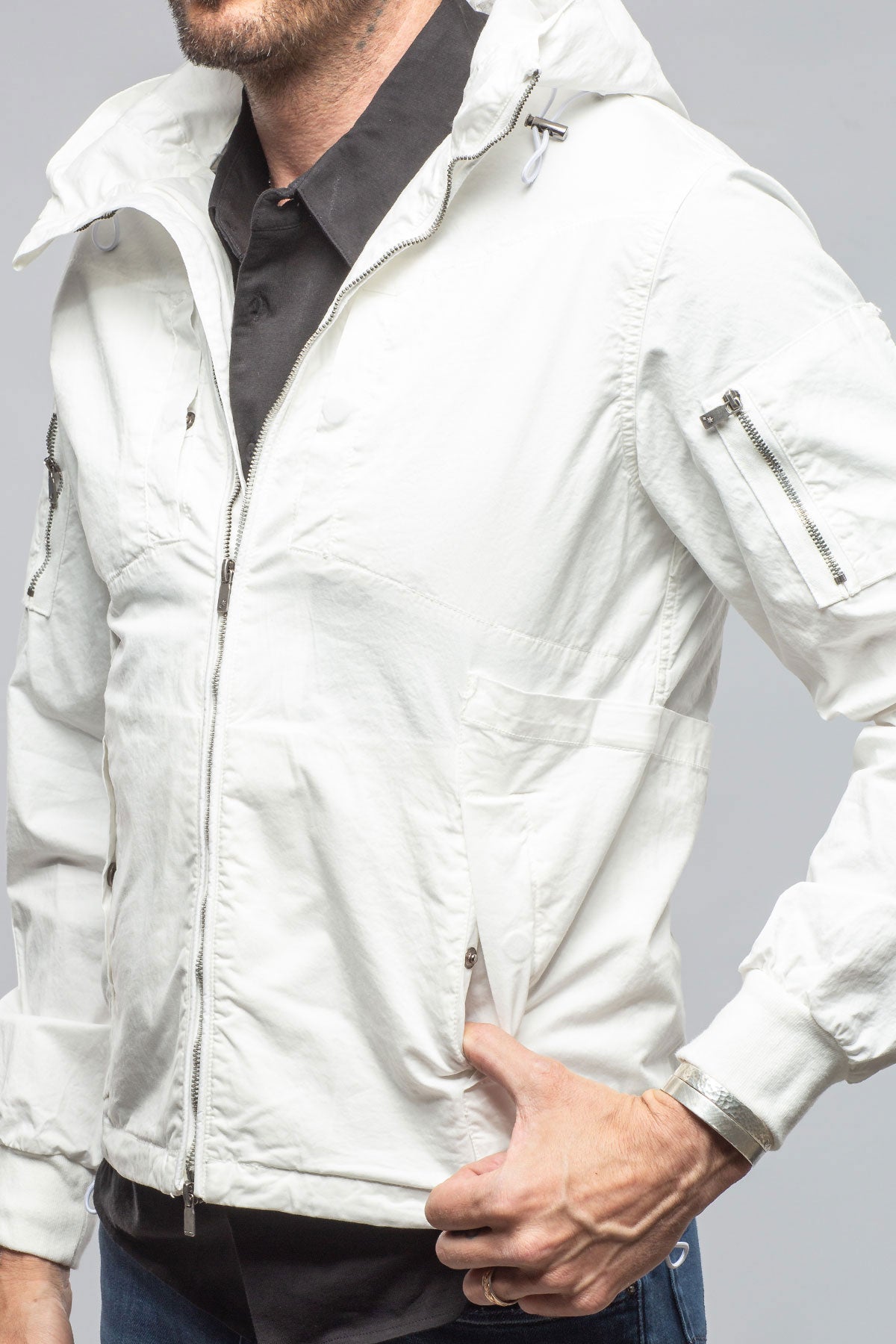 Tavalu Utility Jacket In White | Mens - Outerwear - Lightweight | Keeling