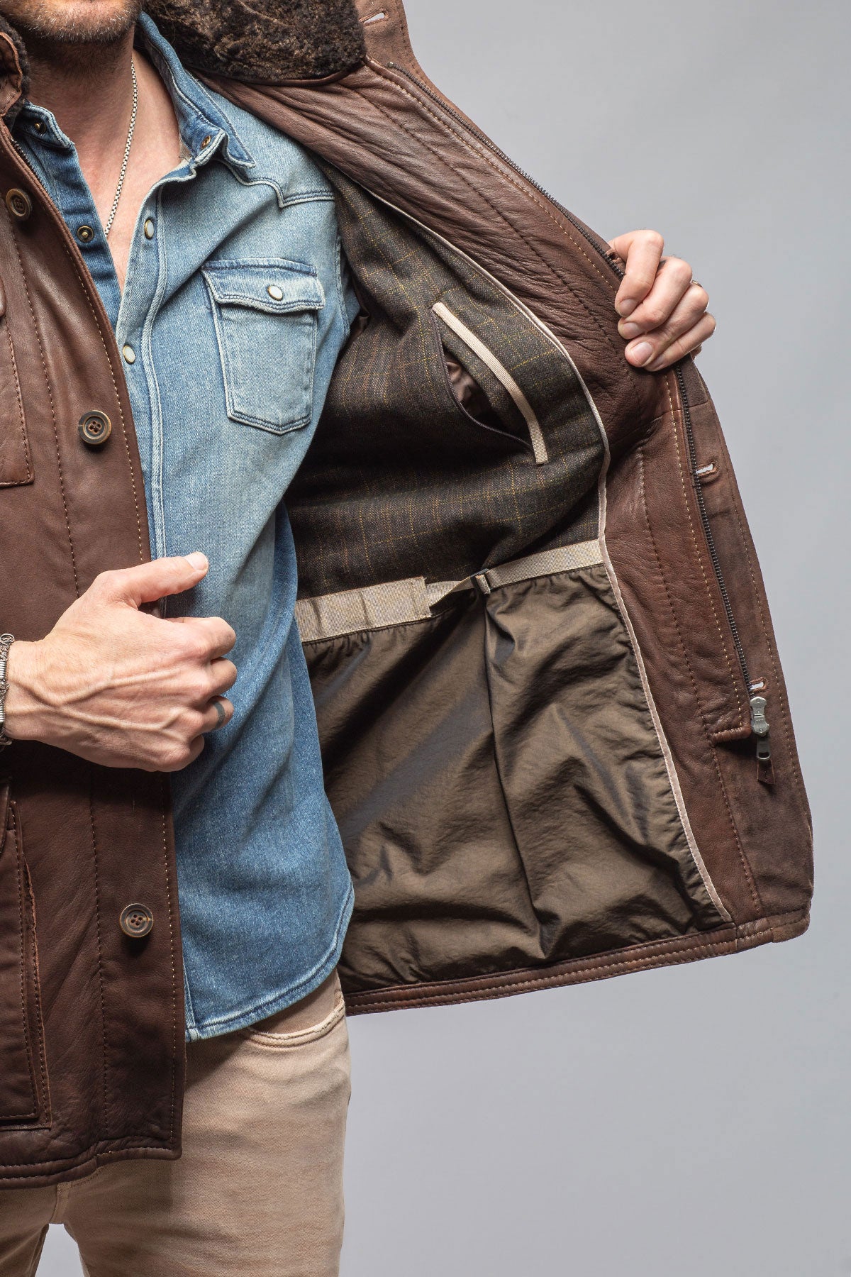 Klein Leather Fieth Jacket | Samples - Mens - Outerwear - Leather | Gimo's