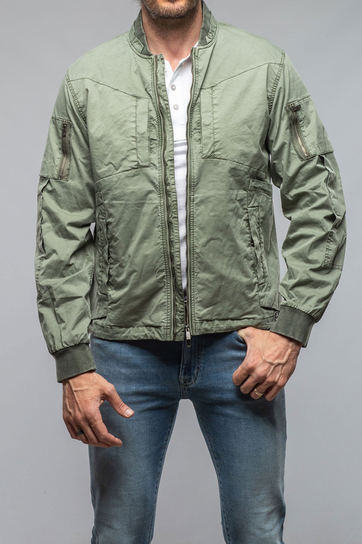 Nauru Cargo Jacket In Olivine | Mens - Outerwear - Lightweight | Keeling