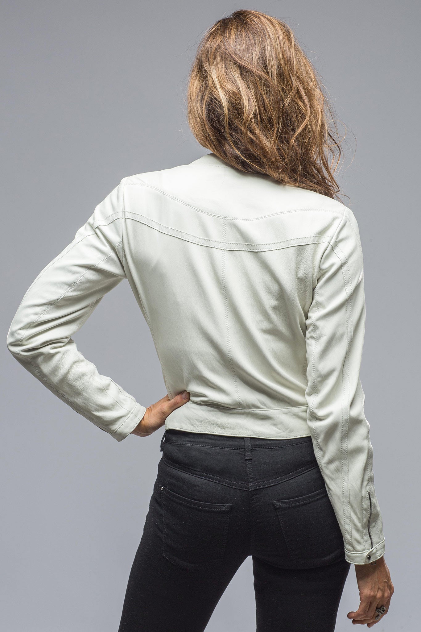 Kiley Short Diagonal Front Moto Jacket