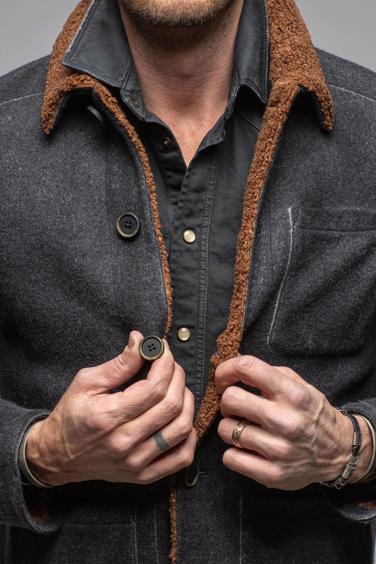 Montreal Sherpa Knit Jacket | Warehouse - Mens - Outerwear - Cloth | Gimo's