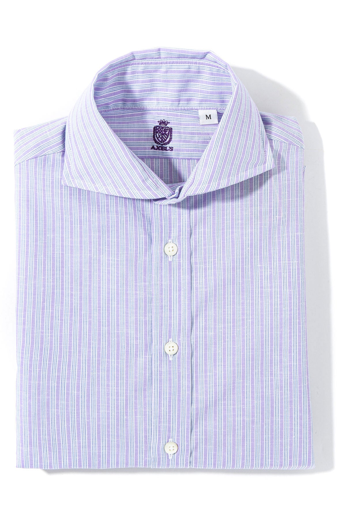 Taycan Cotton Linen Shirt in Purple | Mens - Shirts - Dress | Axels-Is