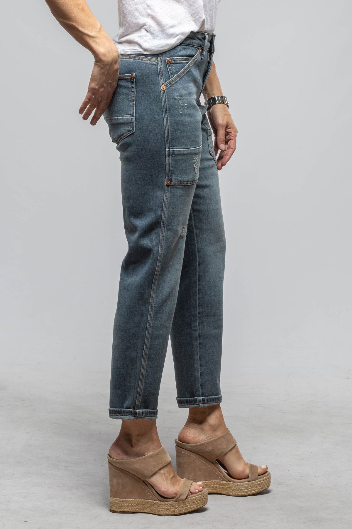 MAC Iowa Baggy In Mid Blue Chic | Ladies - Pants - Jeans | Mac Jeans
