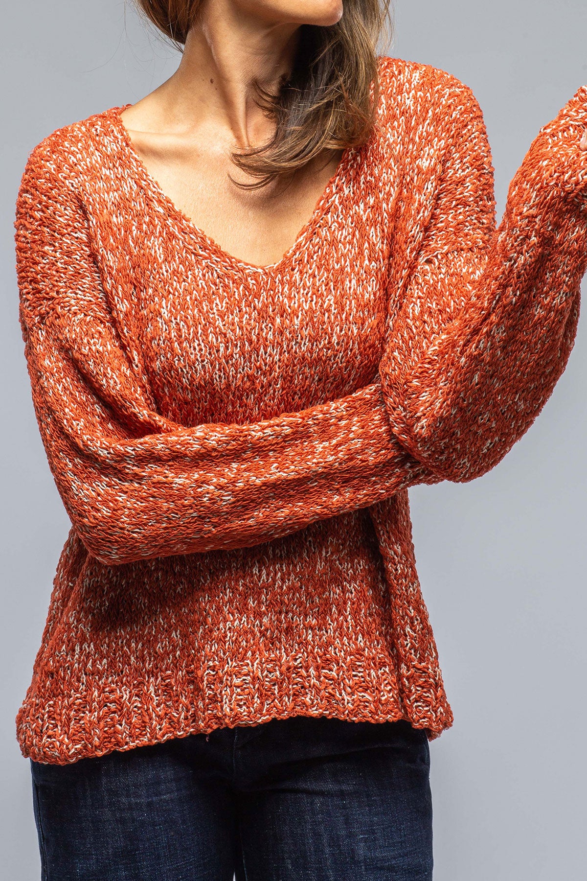 VOZ V-Neck Twist Sweater Ladies - Sweaters