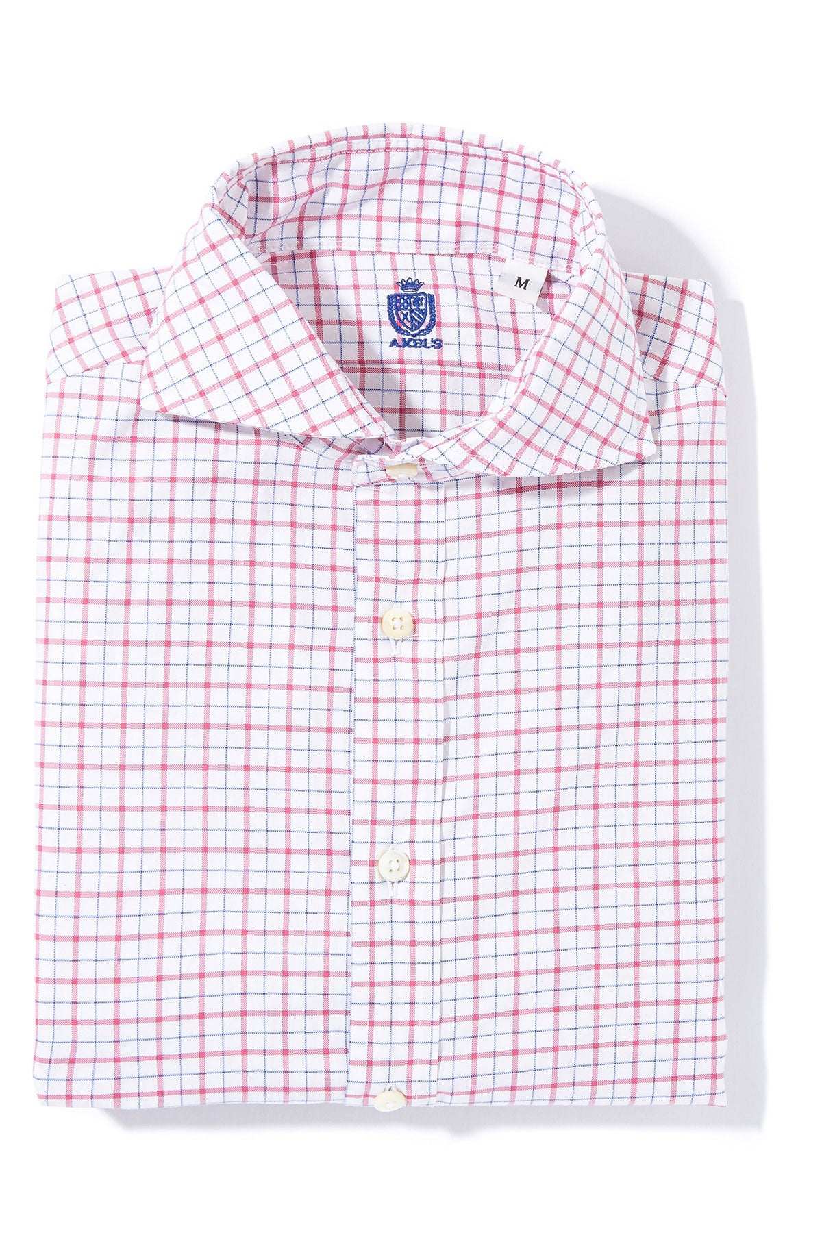 Panamera Cotton Check Shirt In Blue W Red | Mens - Shirts - Dress | Axels-Is