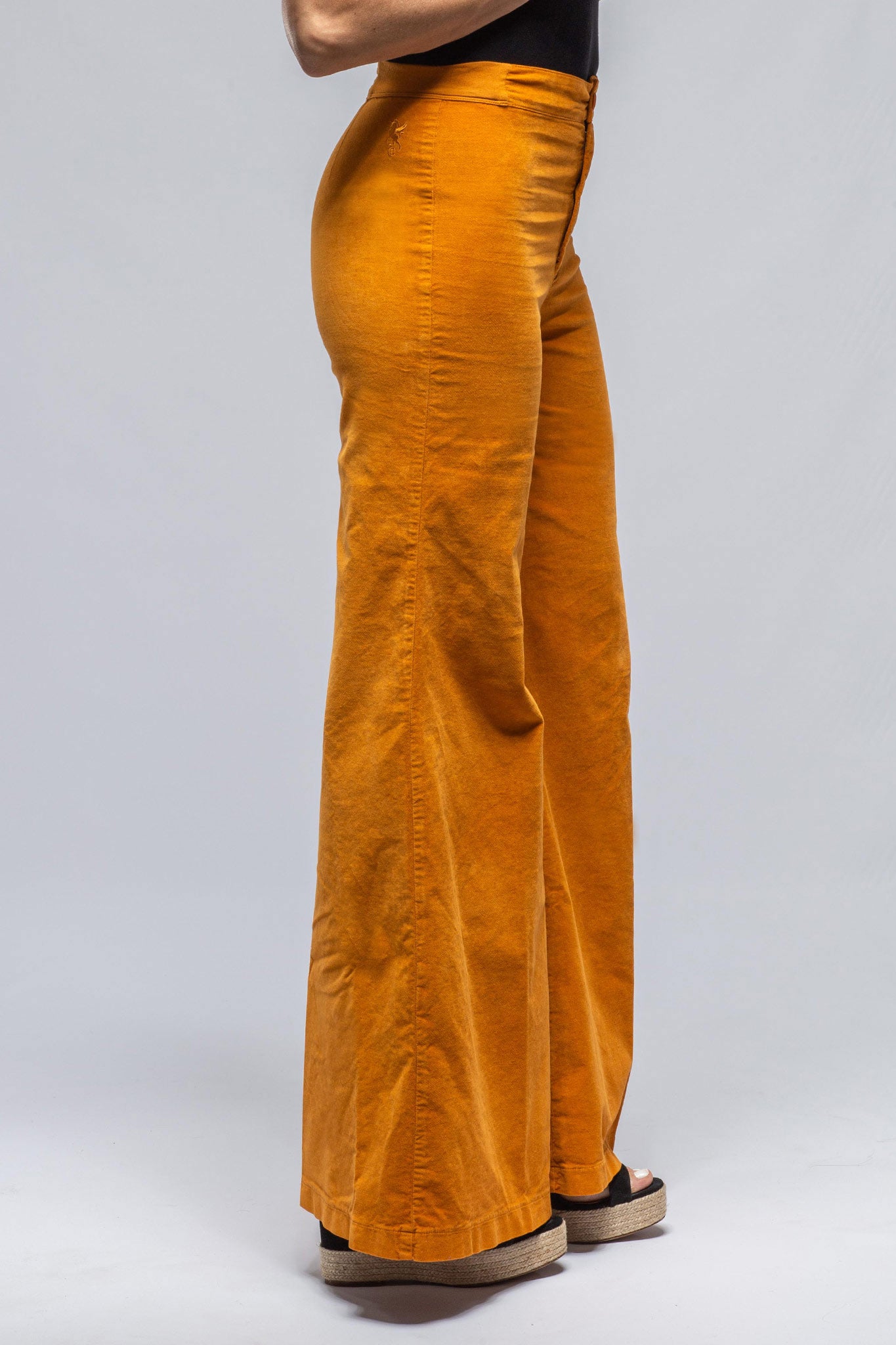 Gaby Moleskin Wide Leg Pant In Marigold | Ladies - Pants - Knit | European Culture