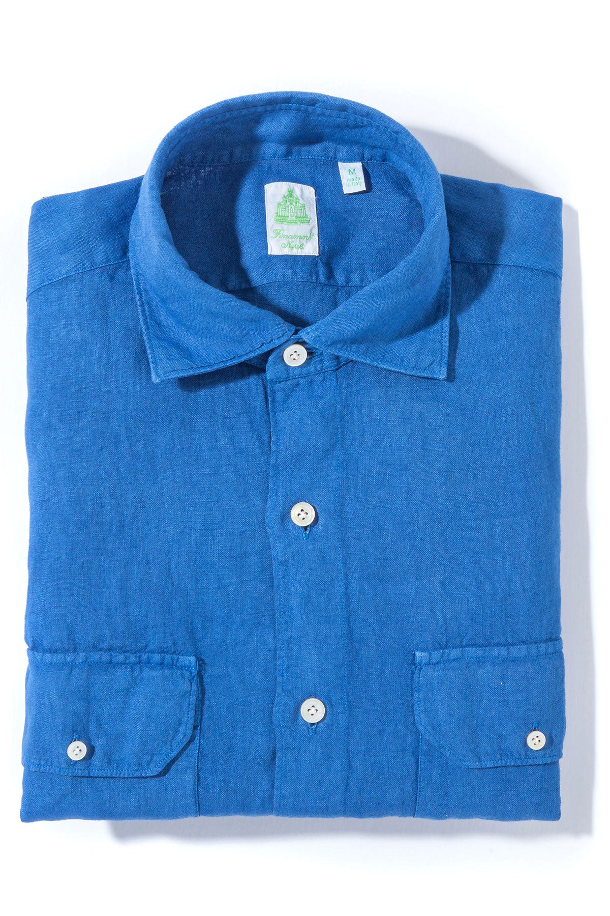 Otztal 2 Pocket Shirt In Blue | Mens - Shirts - Dress | Finamore Napoli