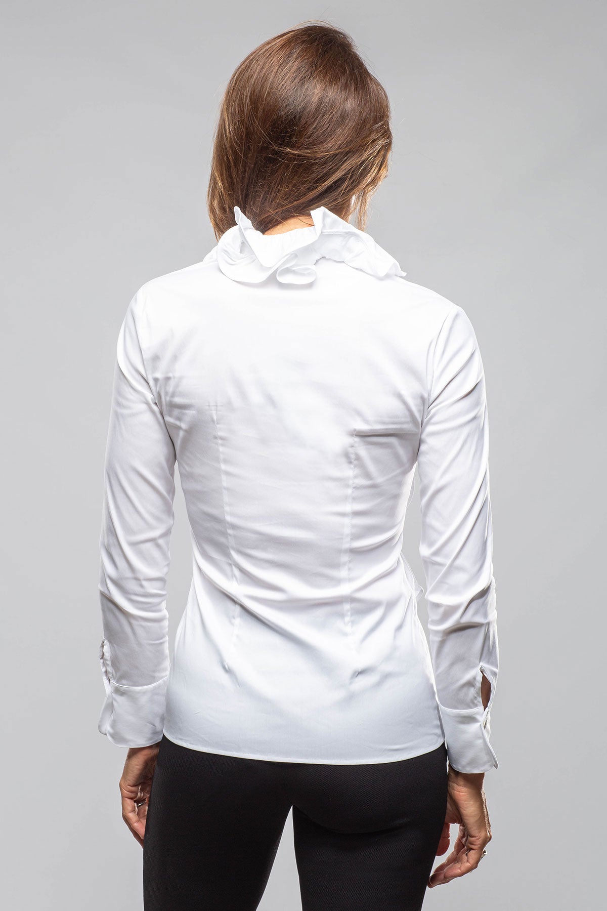 Walter Voulaz Lyla Ruffle Blouse In White Ladies - Blouses