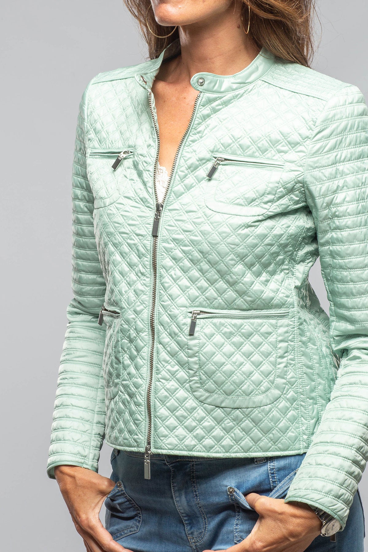 Eliza Micro Puff In Mint | Warehouse - Ladies - Outerwear - Cloth | Gimo's