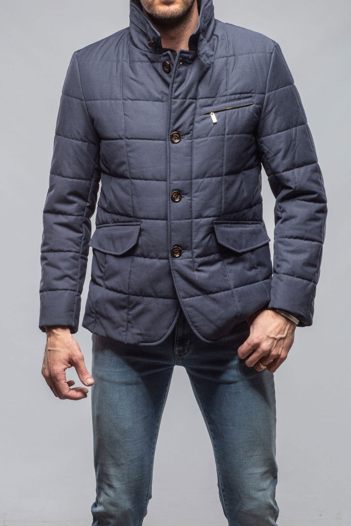 Lexington Quilted Jacket In Navy | Warehouse - Mens - Outerwear - Cloth | Gimo's