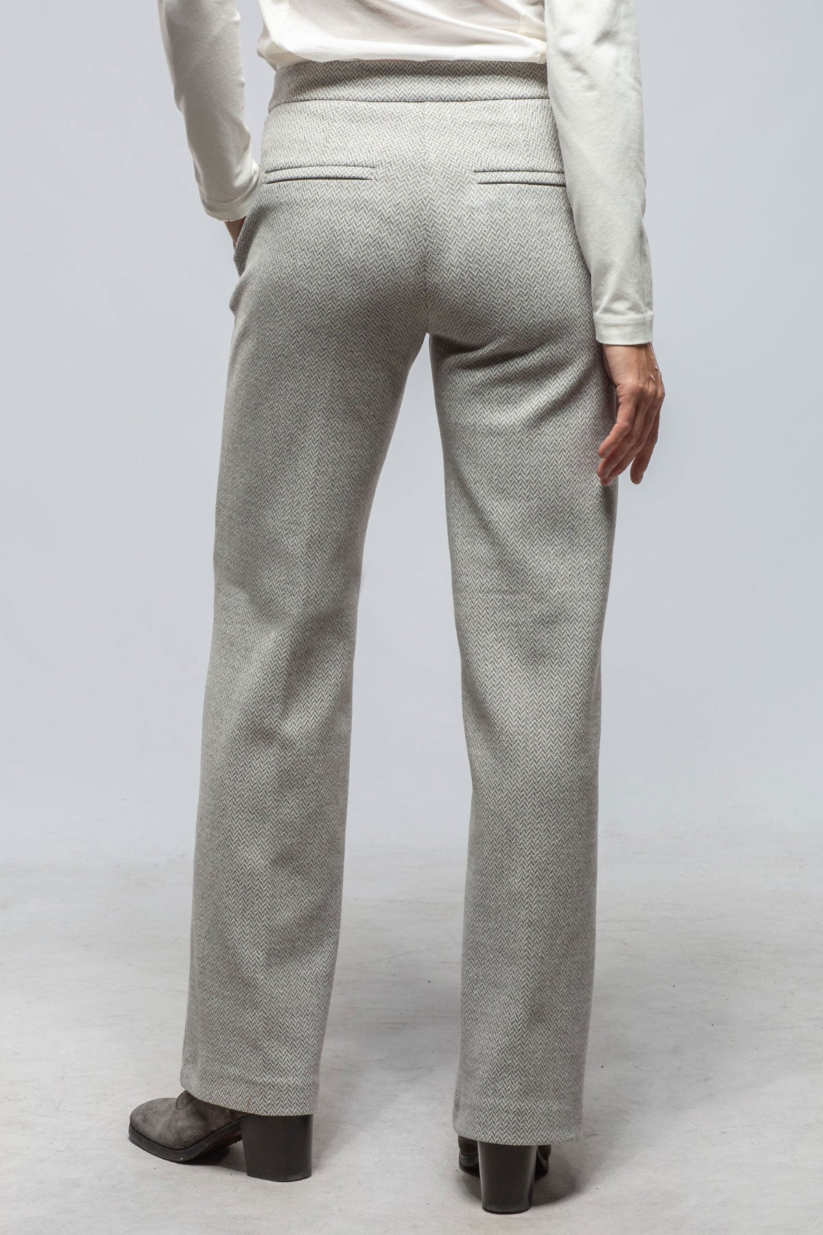 MAC Chiara Smart Pant In Tin Herringbone | Ladies - Pants - Slacks | Mac Jeans