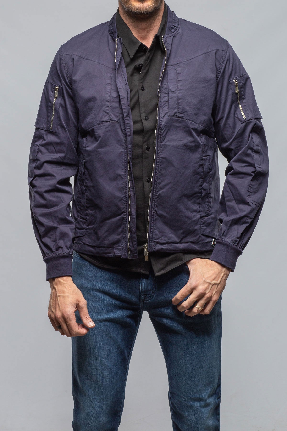 Nauru Cargo Jacket In Dark Navy | Mens - Outerwear - Lightweight | Keeling