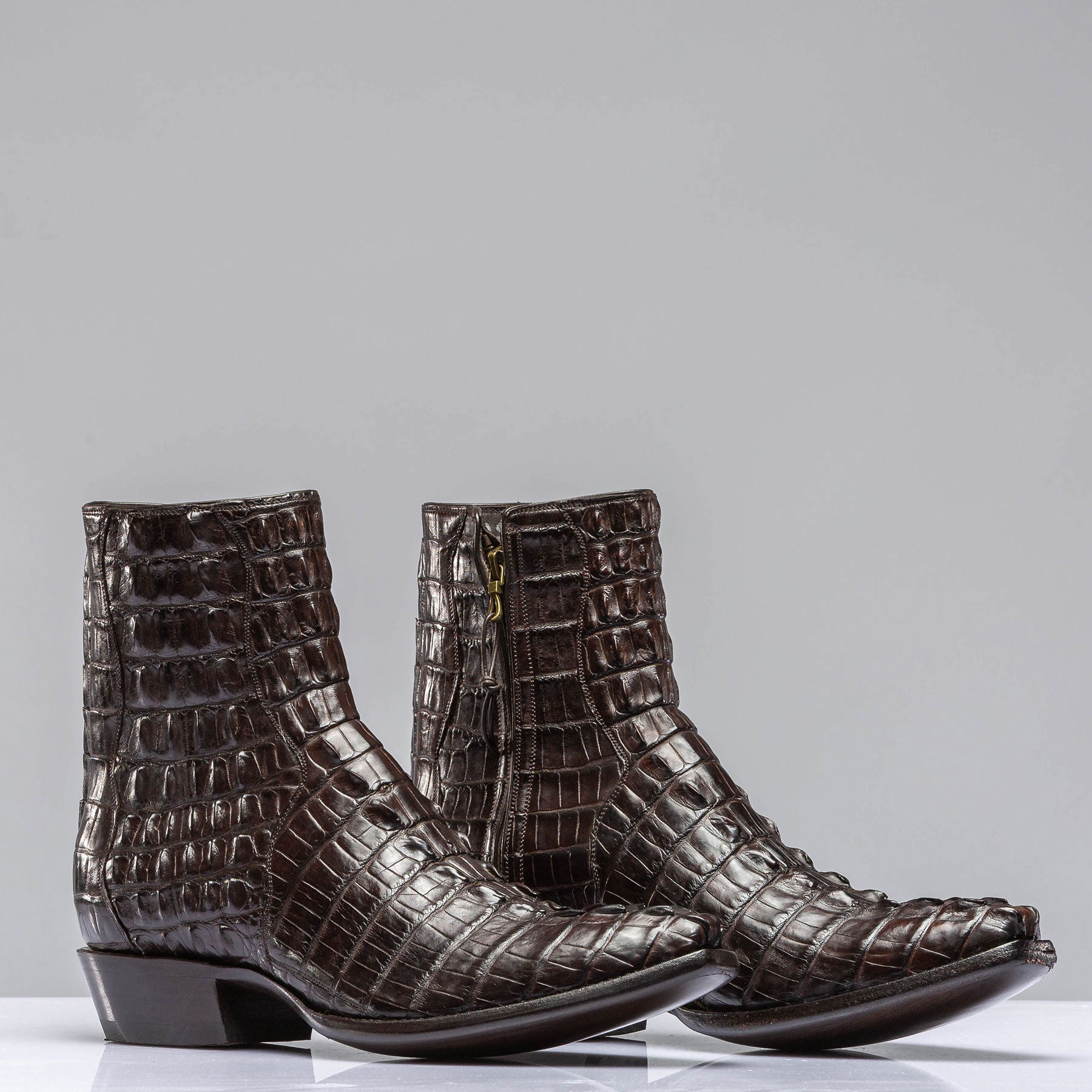 Chocolate Hornback Alligator Zorros | Mens - Cowboy Boots | Stallion Boots