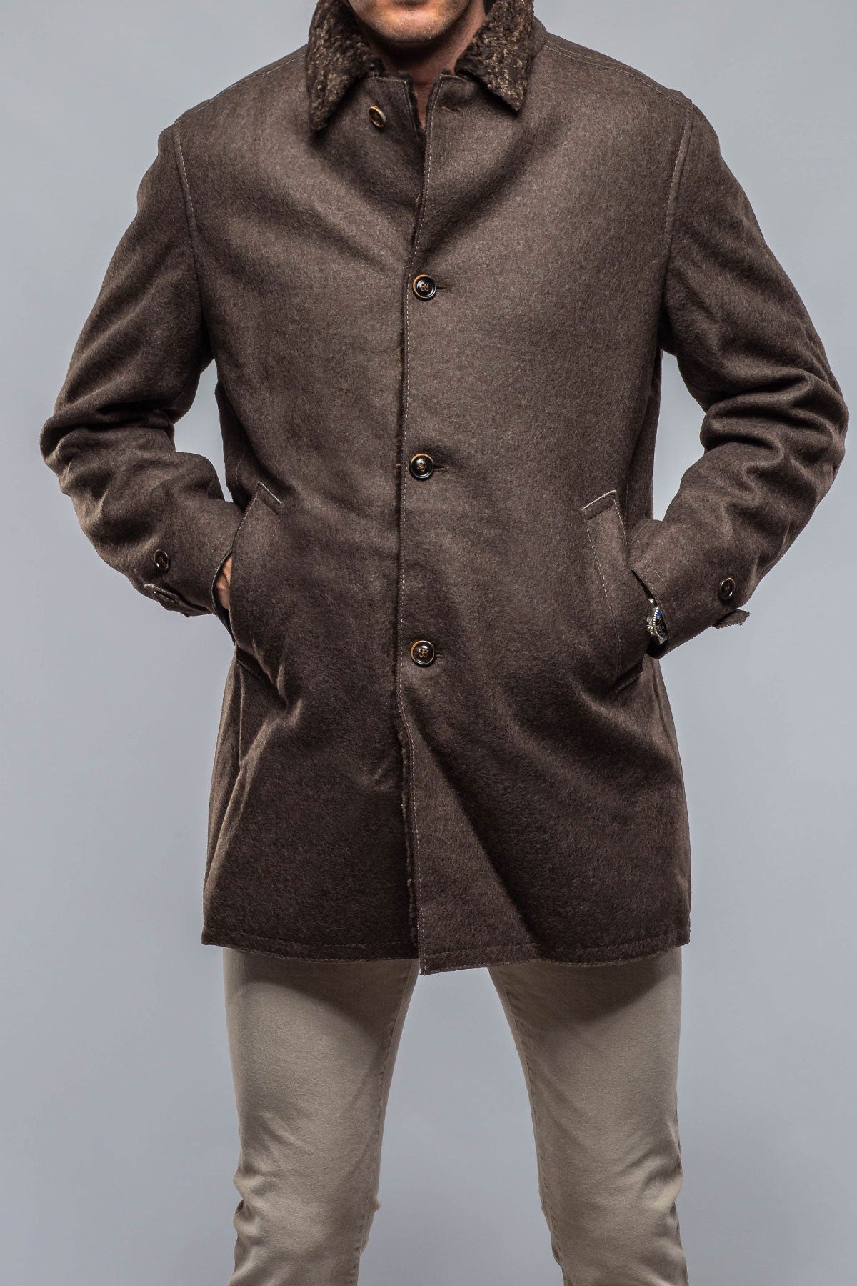 Kemp Wool Shearling Jacket | Samples - Mens - Outerwear - Shearling | Gimo's