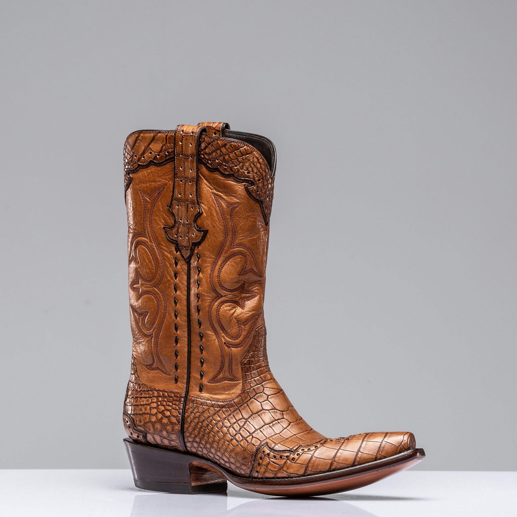 Cognac Alligator Majestic Boots | Mens - Cowboy Boots | Stallion Boots