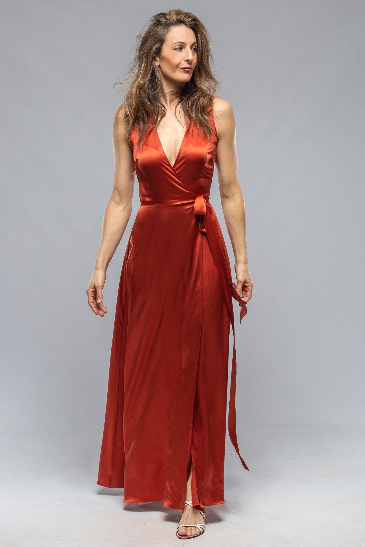 Frontward Wrap Dress In Tomato | Ladies - Evening Wear | VOZ