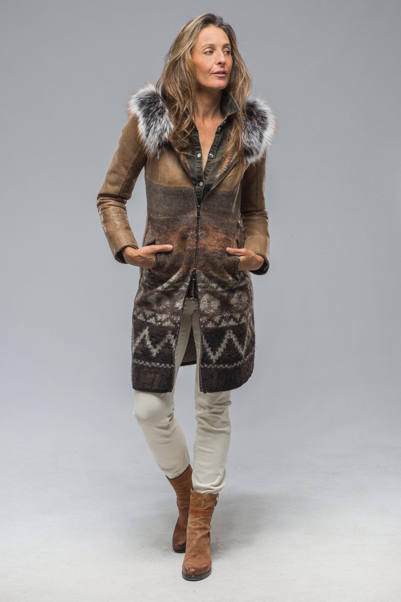 Sioux Shearling Knit Coat | Ladies - Outerwear - Shearling | Artico