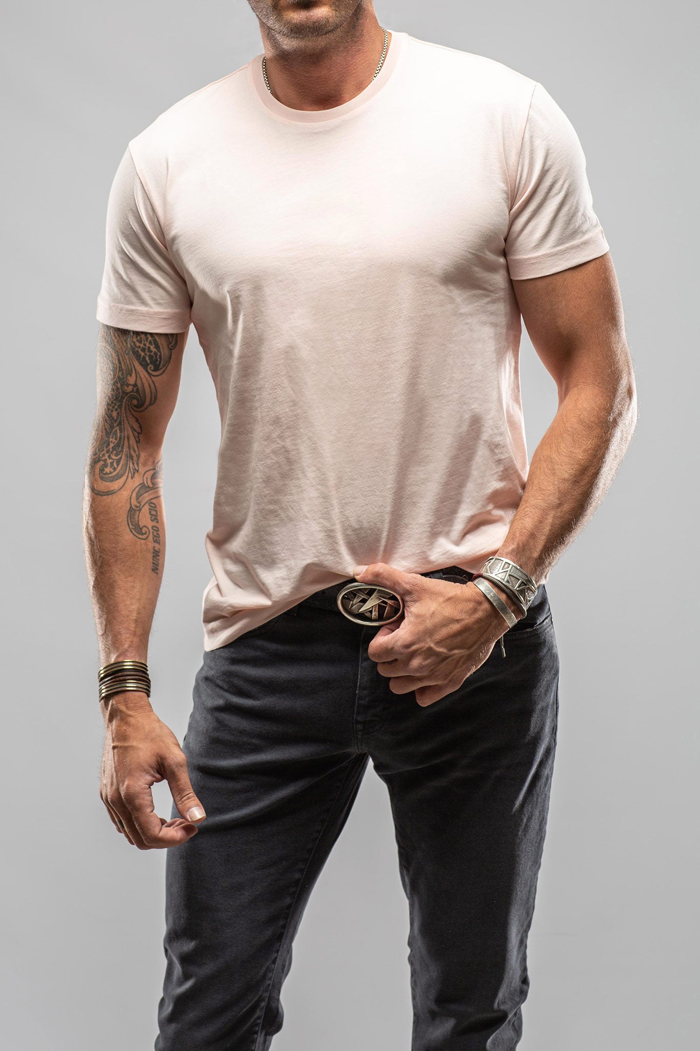 Pismo Cotton Tee In Pink | Mens - Shirts - T-Shirts | Georg Roth