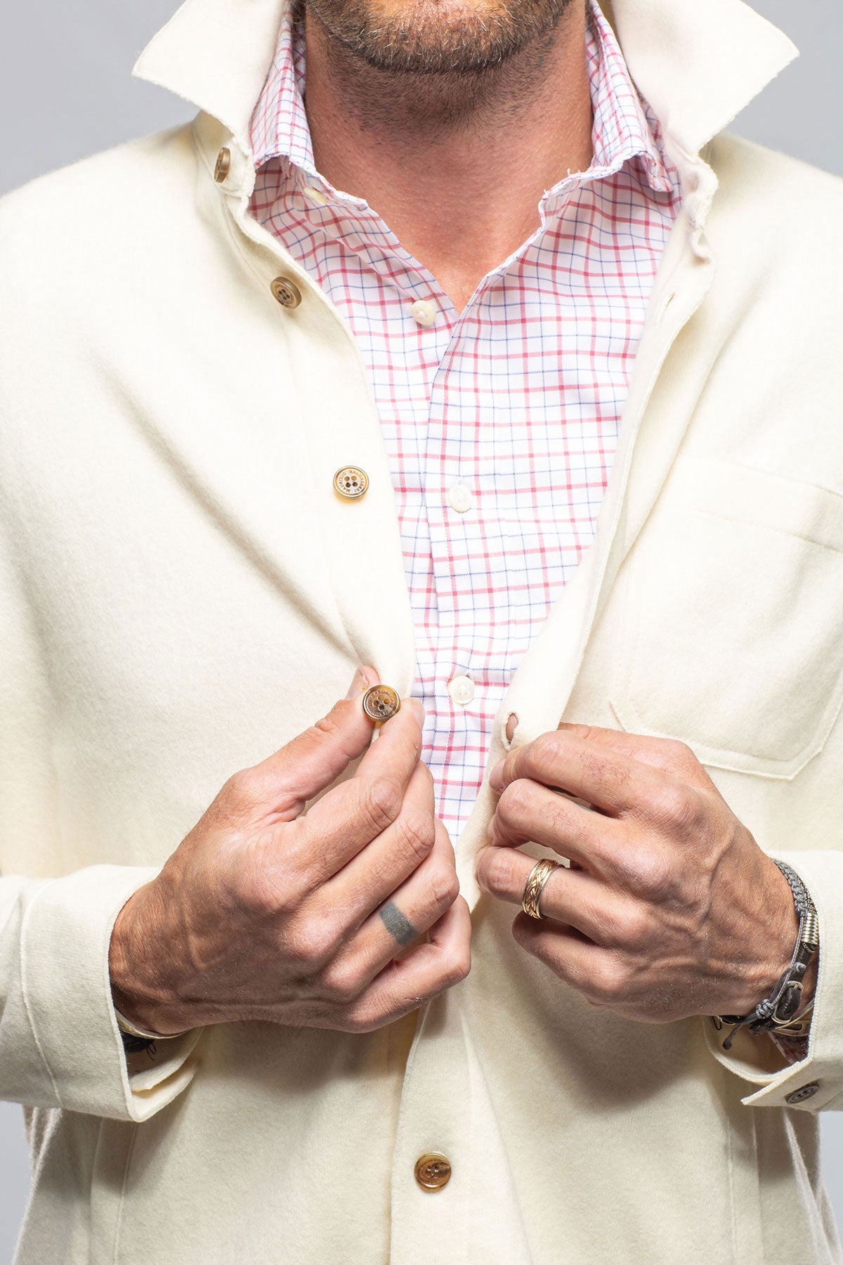 Sooter Cashmere Shirt in White