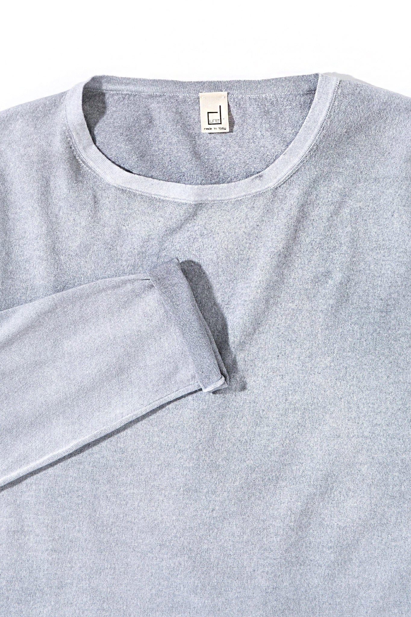 Charleston Stretch Crew Neck In Grey | Mens - Sweaters | Dune