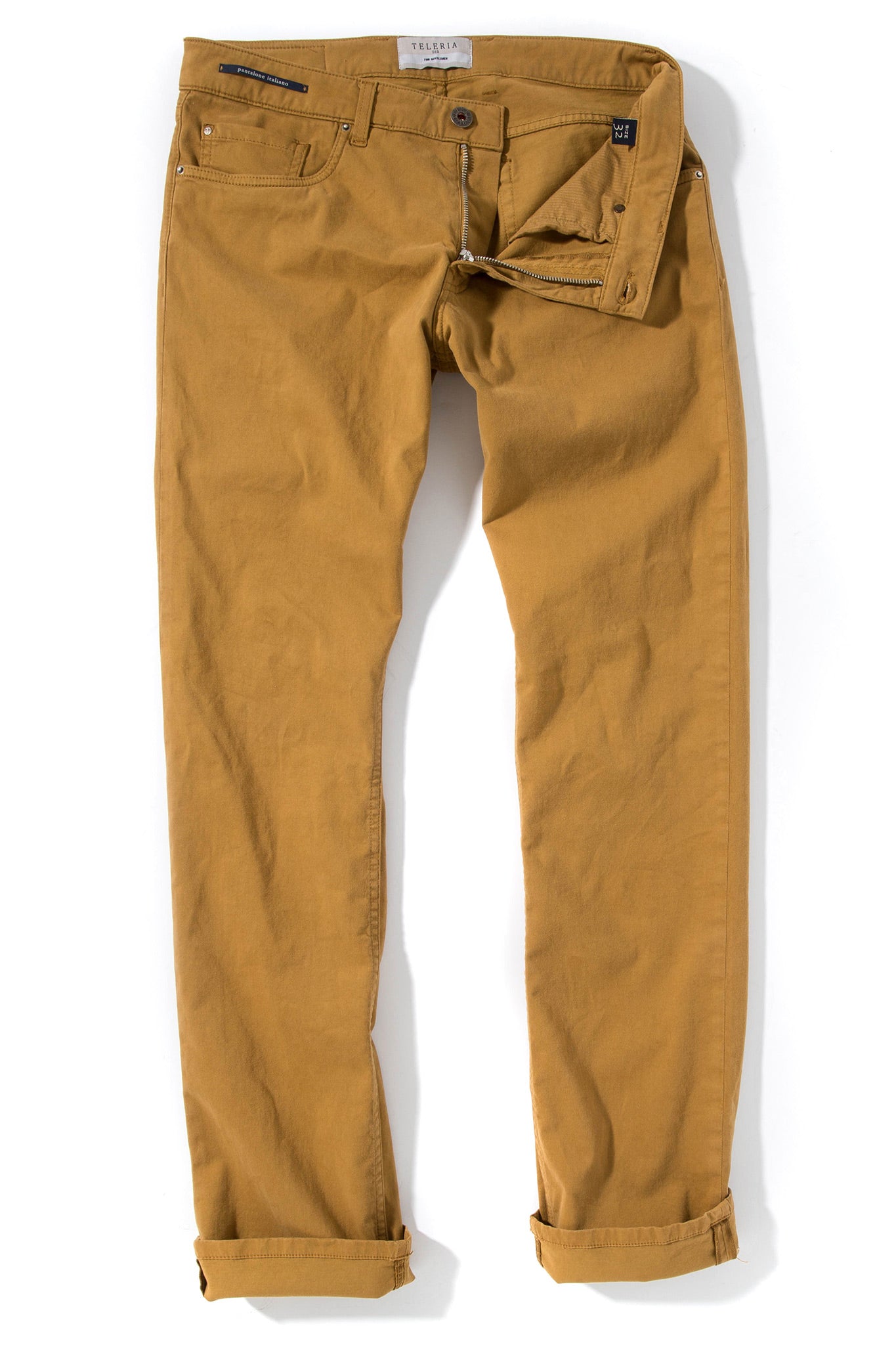 Yuma Soft Touch In Gold | Mens - Pants - 5 Pocket | Teleria Zed