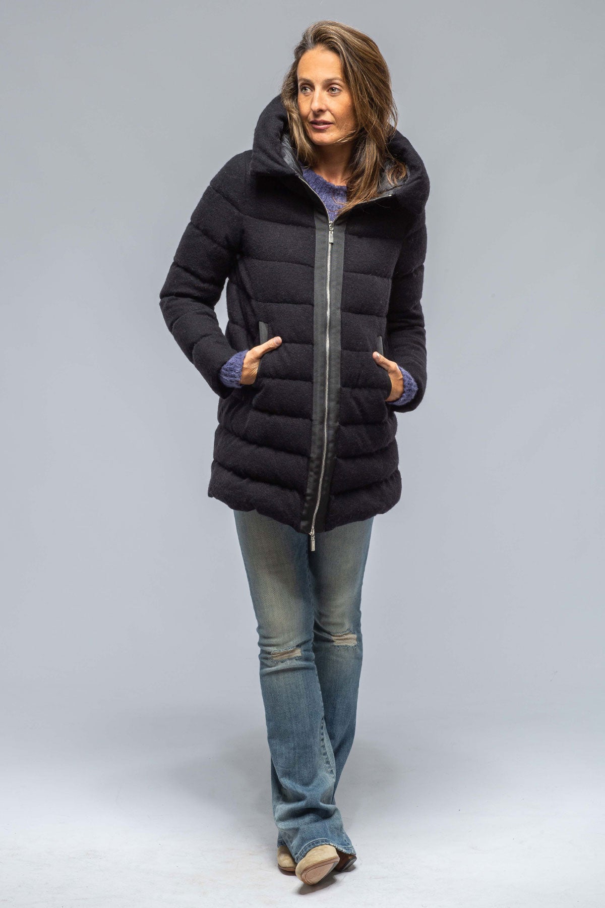 Bergen Angora Knit Down Coat | Warehouse - Ladies - Outerwear - Cloth | Gimo's