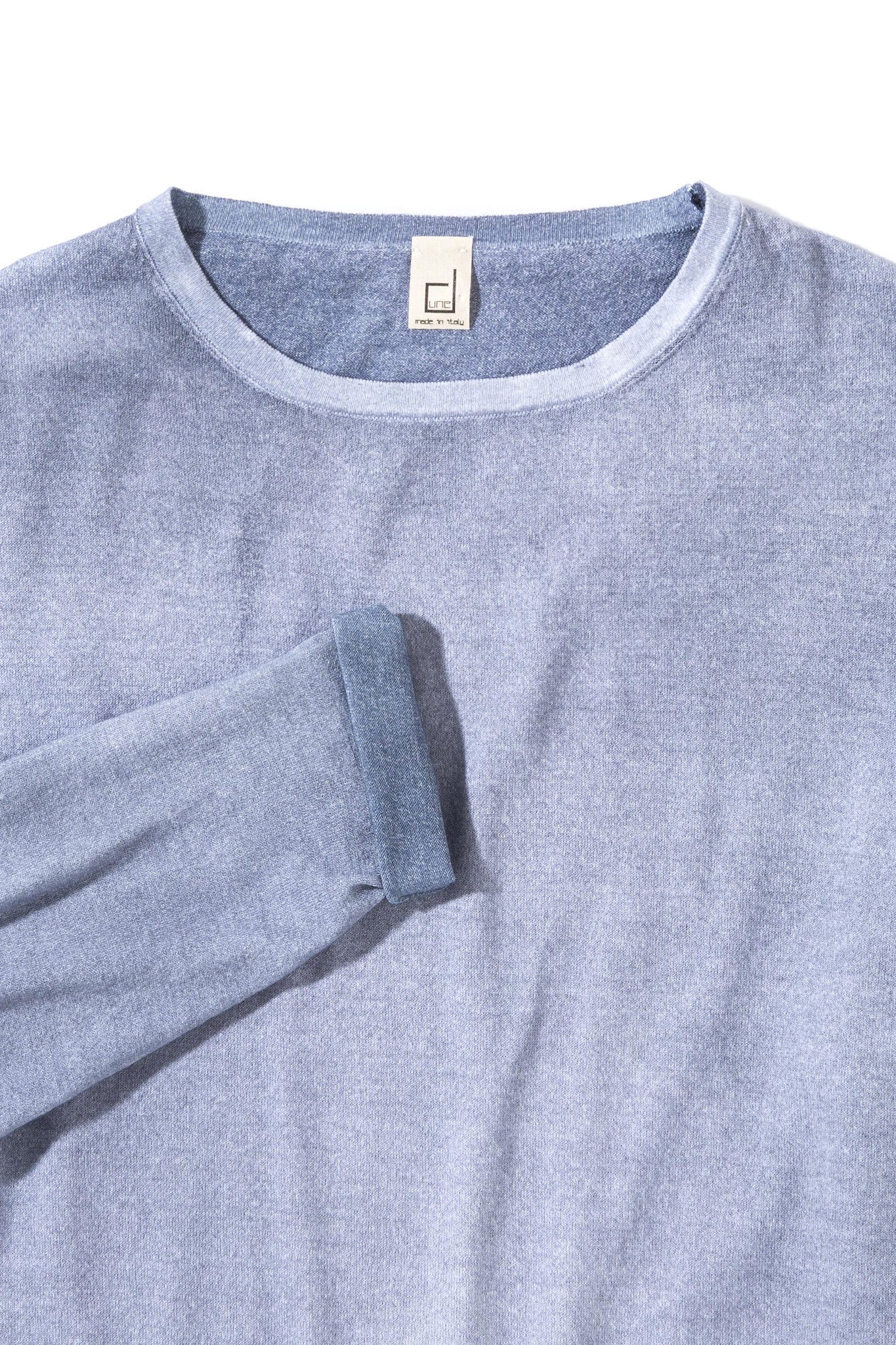 Charleston Stretch Crew Neck In Steel | Mens - Sweaters | Dune