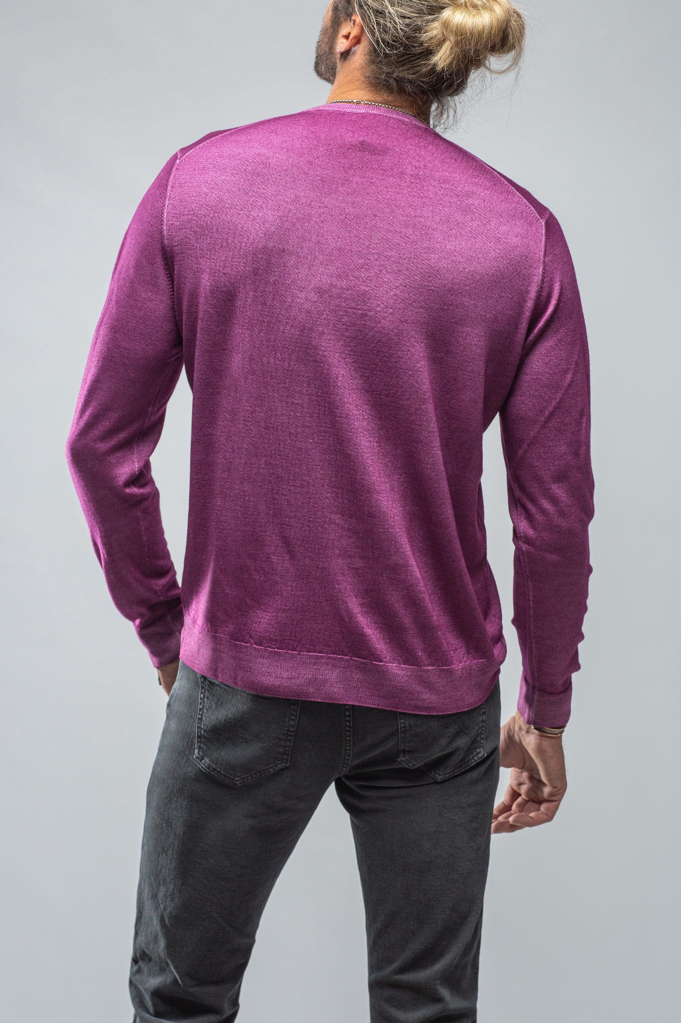 Crosby Merino Sweater In Wine | Mens - Sweaters | Dune