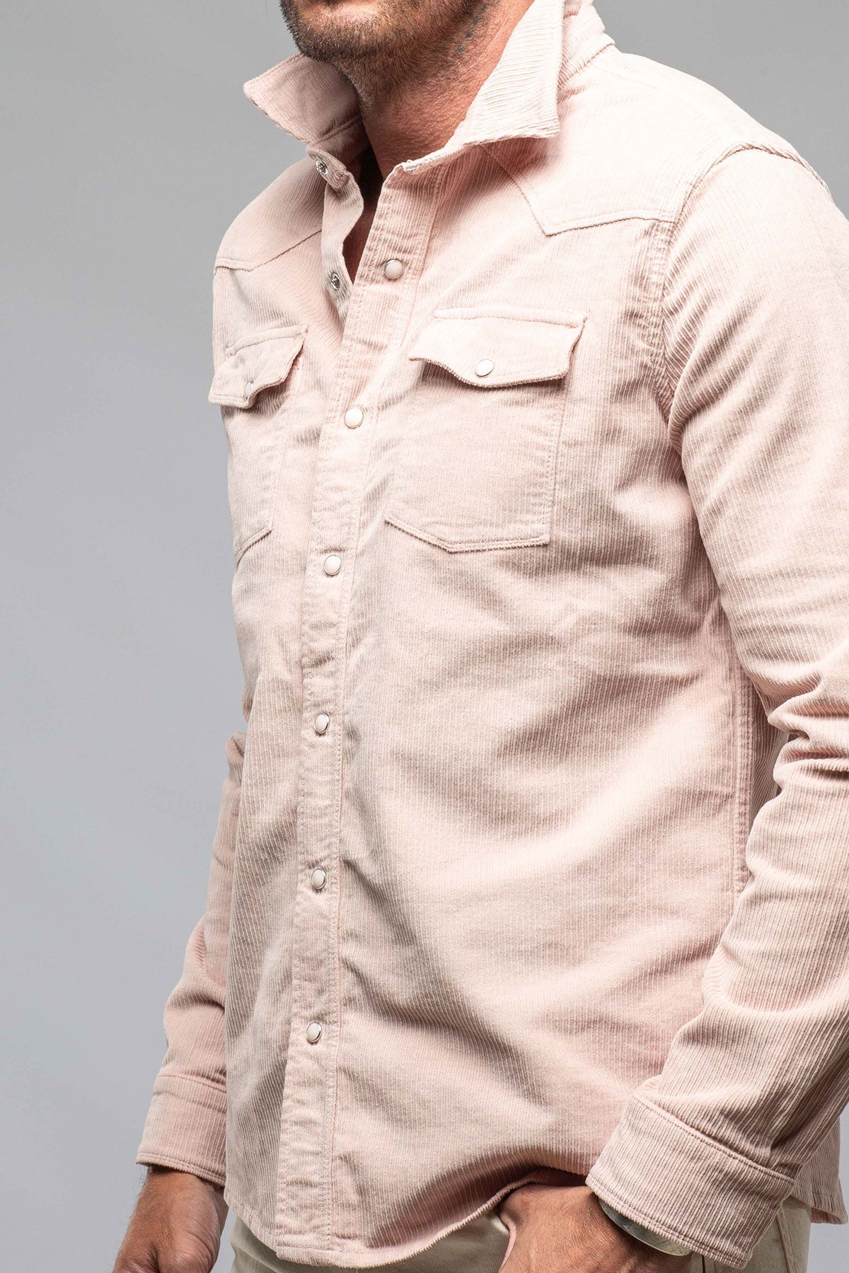 Brooks Corduroy Snap Shirt In Cipria | Mens - Shirts | Axels Premium Denim