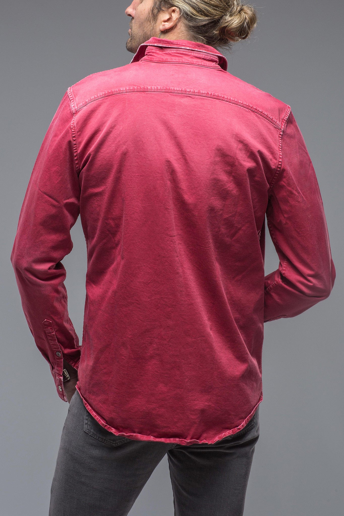 Axel's Premium Denim Cassidy Snap Shirt In Fragola Mens - Snap Shirts