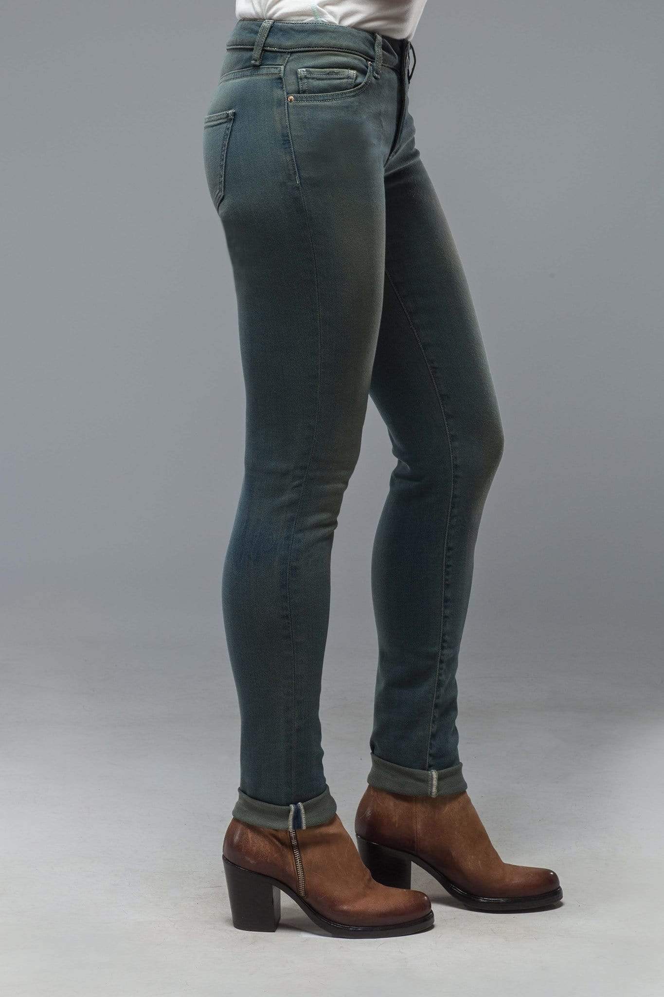 Axel'S Victoria Skinny Selvedge Jean In Cactus Ladies - Pants