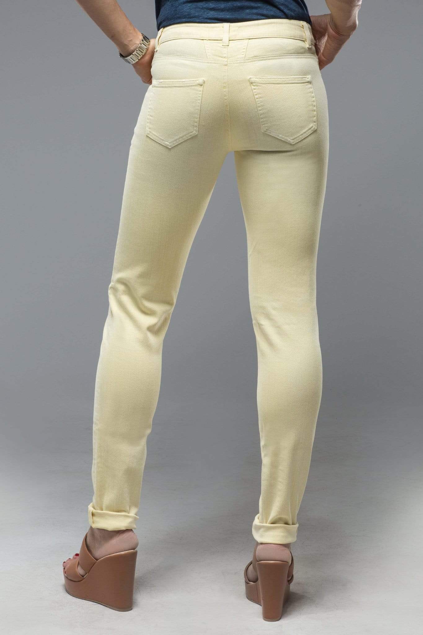 Madison Skinny Jeans In Washed Lemon | Ladies - Pants | Axels Premium Denim