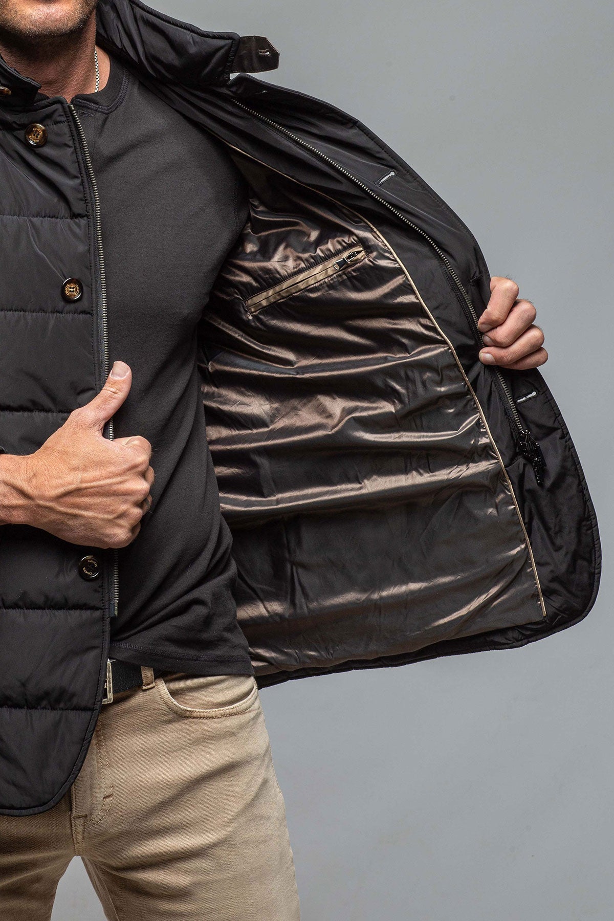 Easton Quilted Jacket In Black | Warehouse - Mens - Outerwear - Cloth | Gimo's