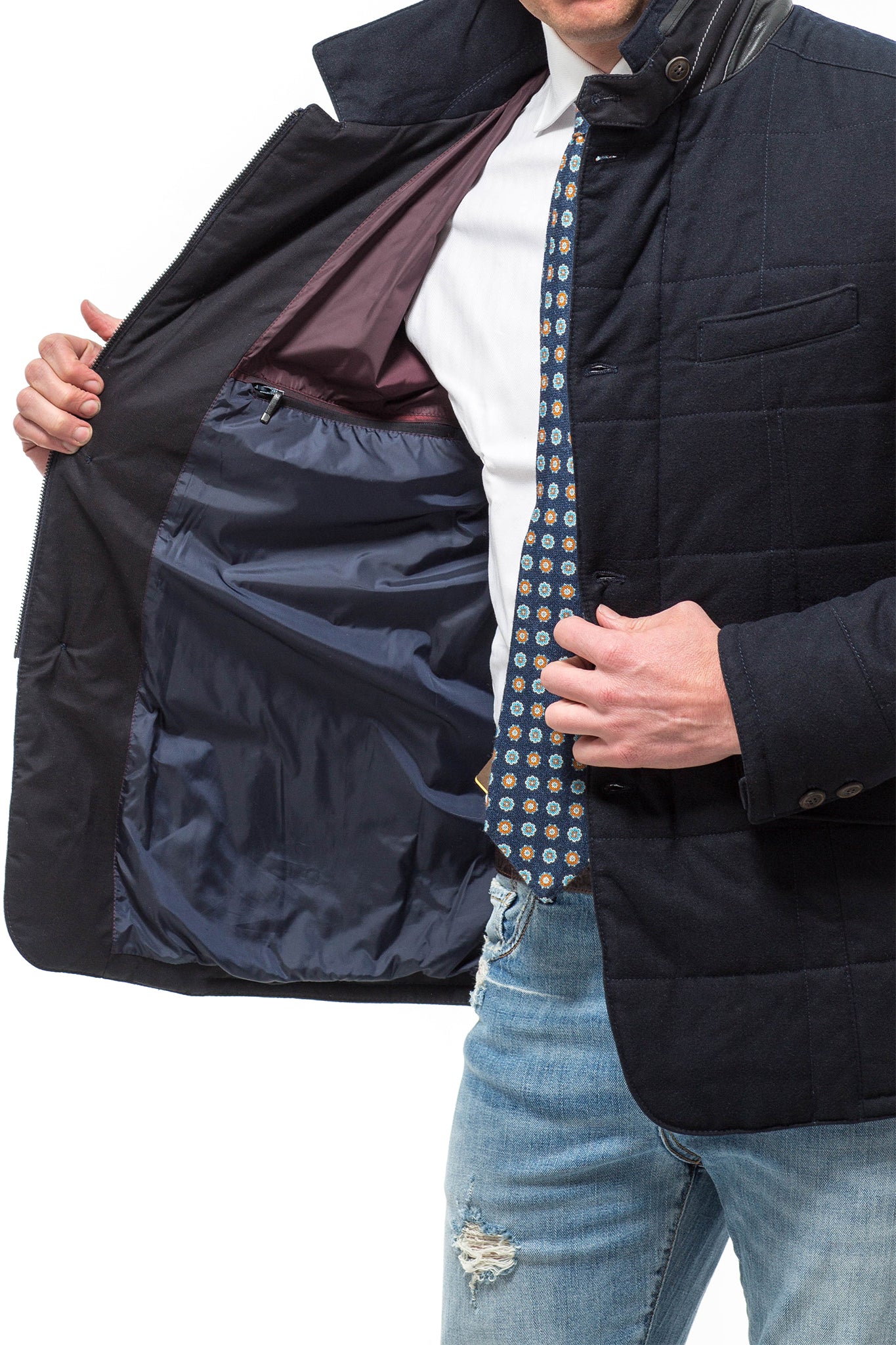 Dawson Quilted Campus Jacket | Warehouse - Mens - Outerwear - Cloth | Gimo's