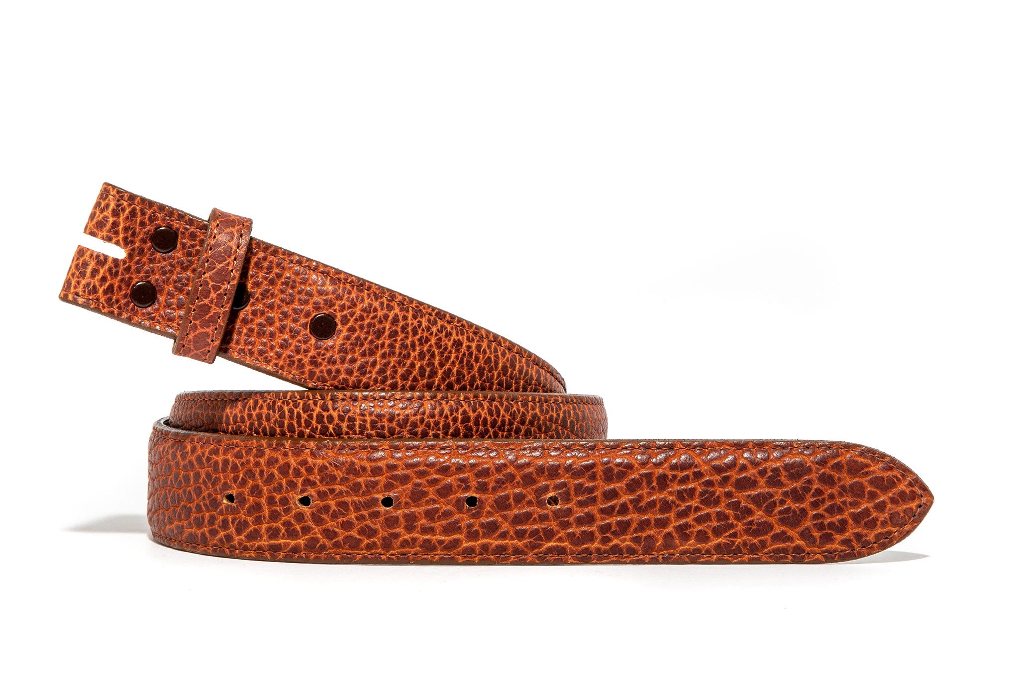Cognac Bison Matte Strap | Belts And Buckles - Belts | Chacon